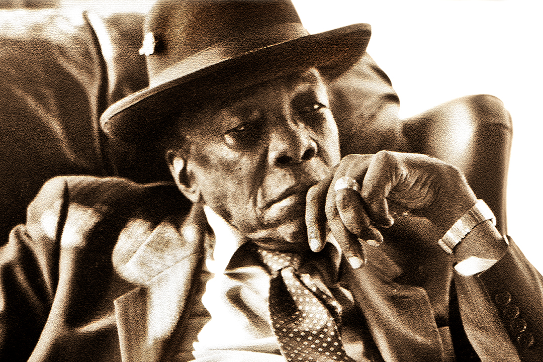 John Lee Hooker relaxing at home